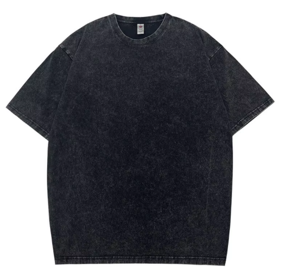 Mens Acid Wash T Shirt Vintage Style Casual Streetwear - view 4