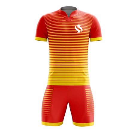 Customised Sublimation Soccer Uniform quick dry, breathable Polyester fabric custom design 