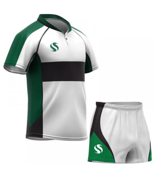 Customised Sublimation Rugby Uniform Breathable Polyester Fabric With Custom Design 260-320 GSM