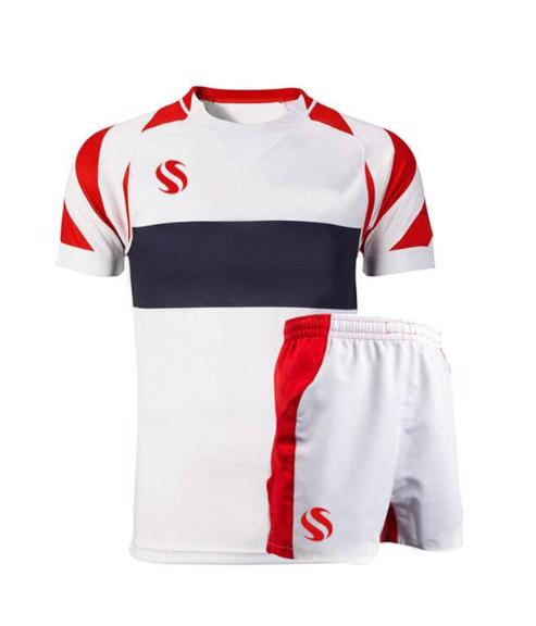 Customised Sublimation Rugby Uniform Breathable Polyester Fabric With Custom Design 260-320 GSM - view 5
