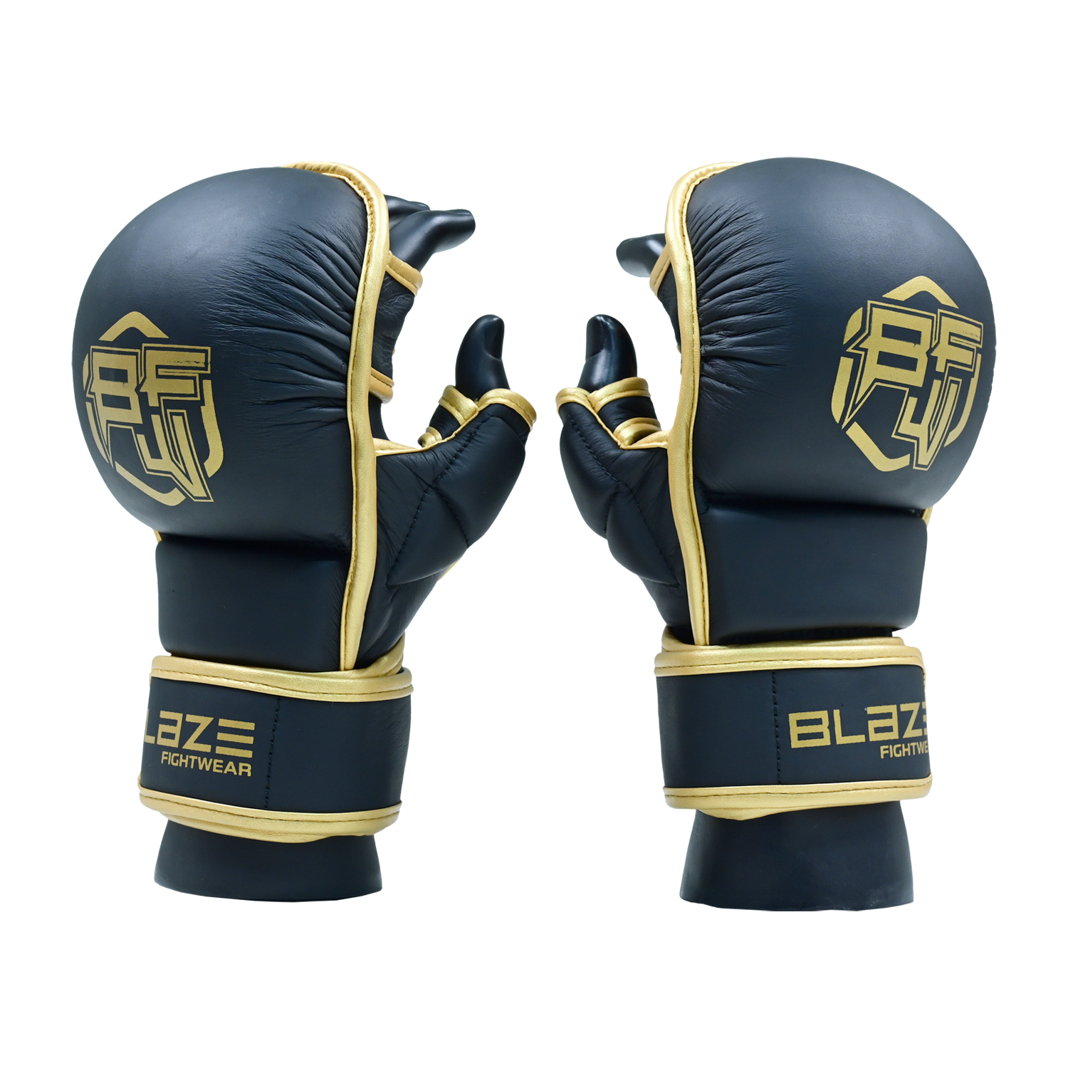 Custom MMA Gloves 2026 Custom Logo Half-Finger MMA Boxing Gloves Made from High Quality Leather blaze fight wear - view 2