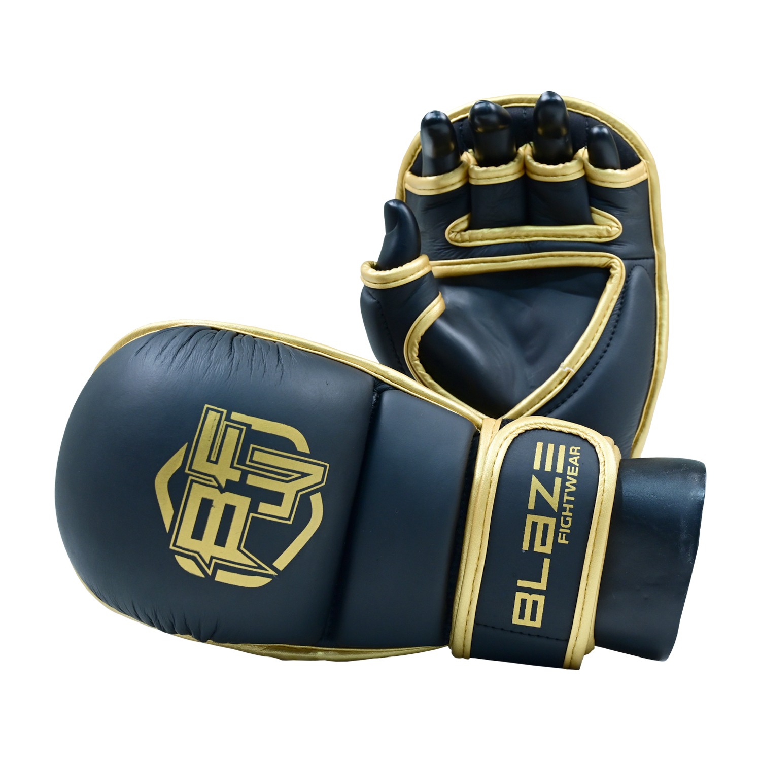 Custom MMA Gloves 2026 Custom Logo Half-Finger MMA Boxing Gloves Made from High Quality Leather blaze fight wear - view 4