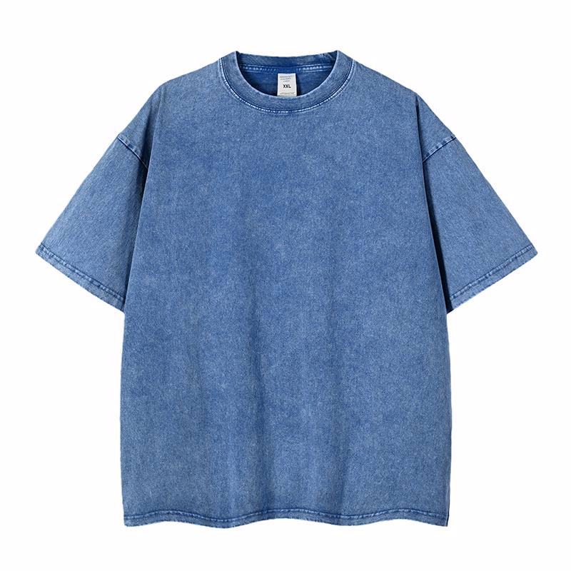High Quality Clothing Cropped Tee Men 100% Cotton Drop Shoulder Street Wear Shirts - view 2