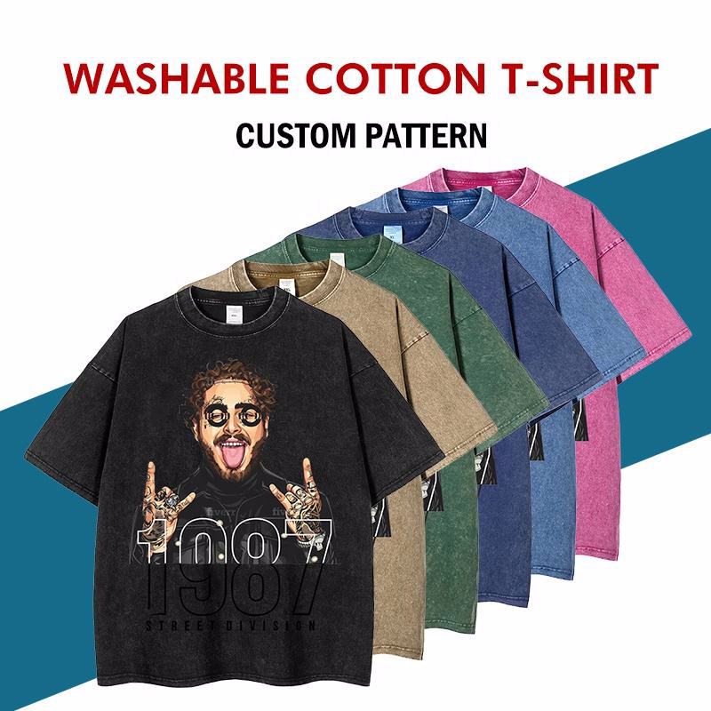High Quality Clothing Cropped Tee Men 100% Cotton Drop Shoulder Street Wear Shirts - view 3