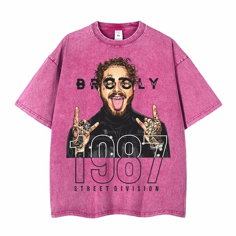 High Quality Clothing Cropped Tee Men 100% Cotton Drop Shoulder Street Wear Shirts - view 5