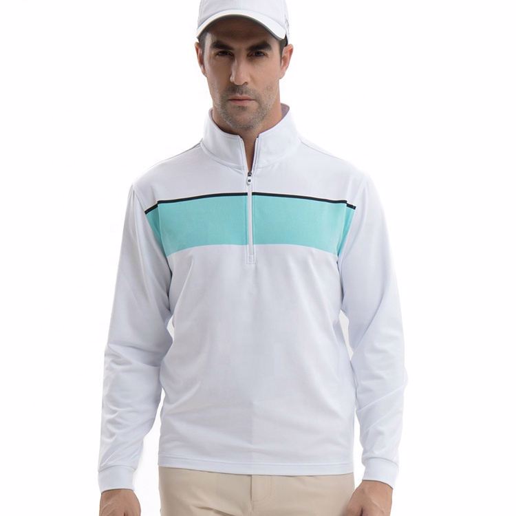 Custom Quick Dry Half Zip Men's pullover Long Sleeve Golf quarter zips sweatshirts