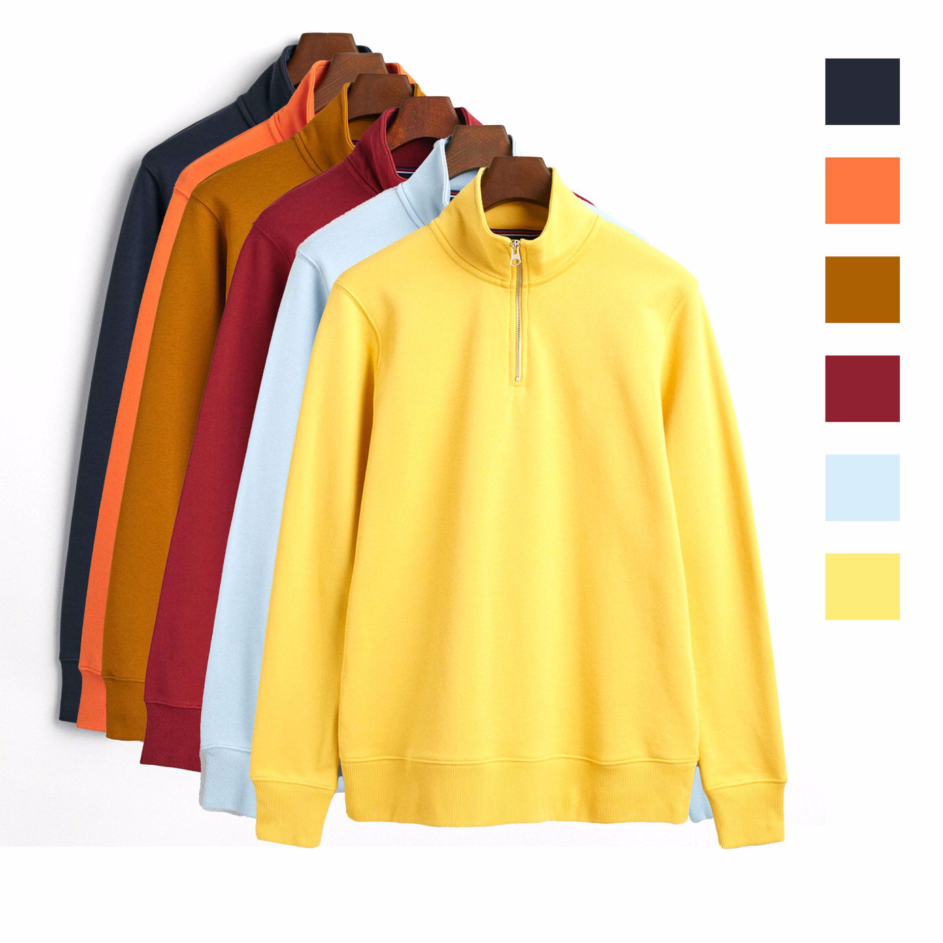 New Style Quarter Zipper Sweatshirts For Unisex Customized Design And Logo Streetwear Sweatshirts