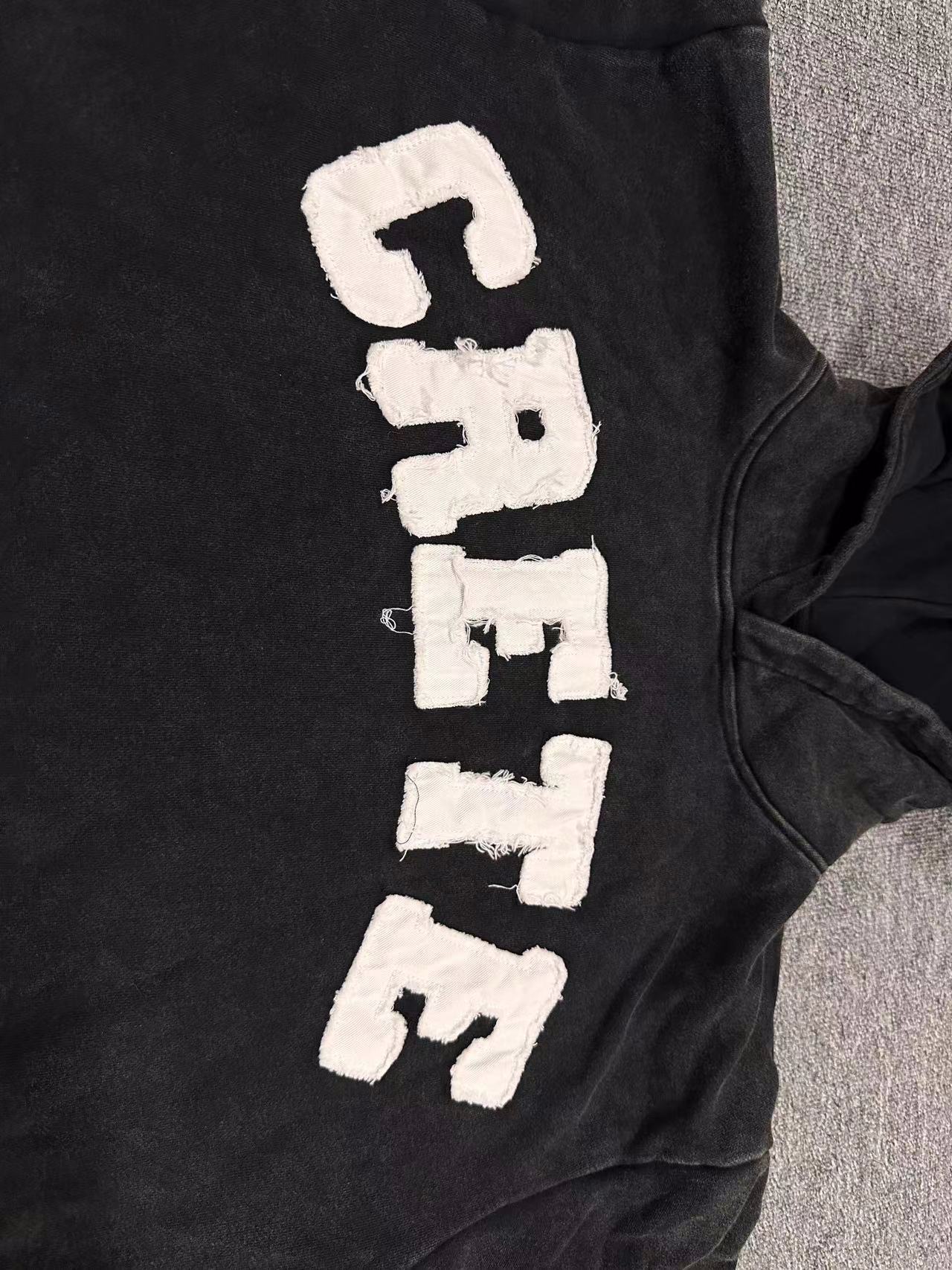 High Quality Printing 100% Cotton French Terry acid wash Hoodie Sweatpants Jogger Set - view 2