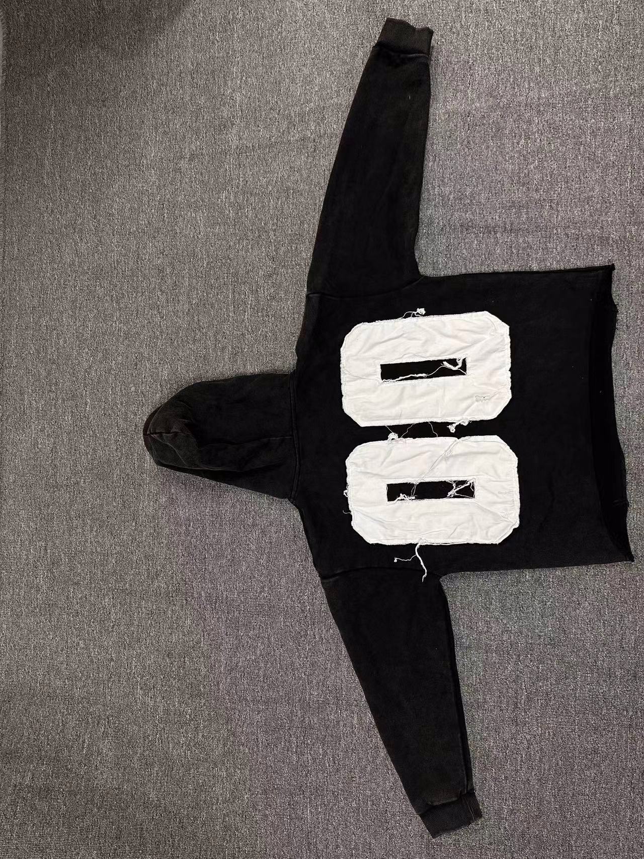 High Quality Printing 100% Cotton French Terry acid wash Hoodie Sweatpants Jogger Set - view 4