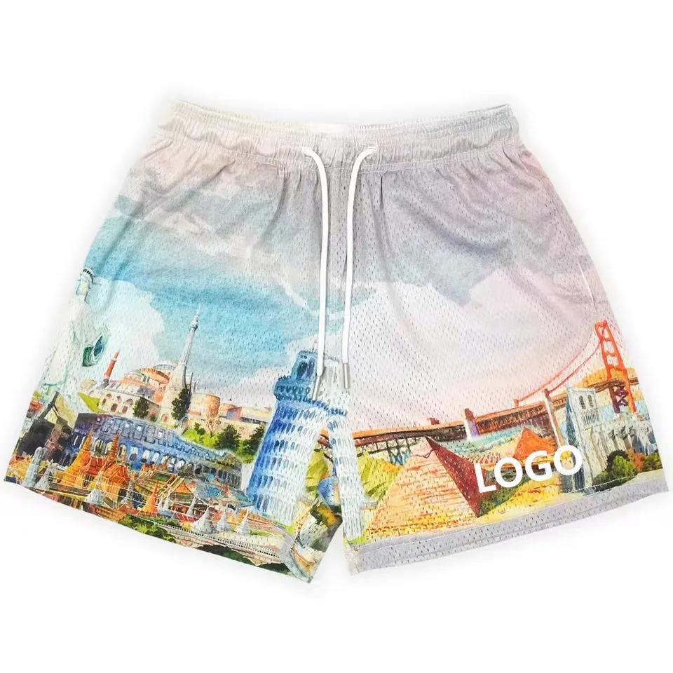 Summer Athletic Jogger Mesh Shorts Custom Beach Basketball Men's Shorts - view 4