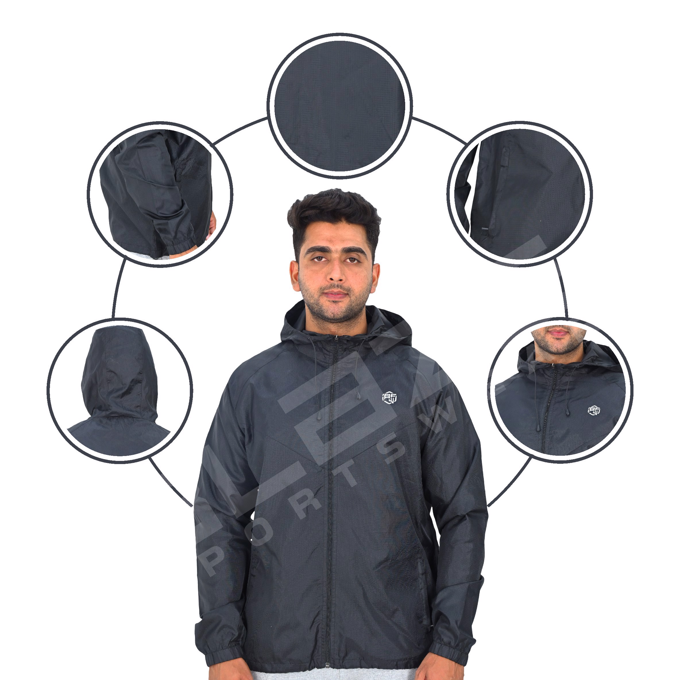 Custom OEM Windbreaker Jacket best for Outerwear looks good Coat style light weight windbreaker - view 8