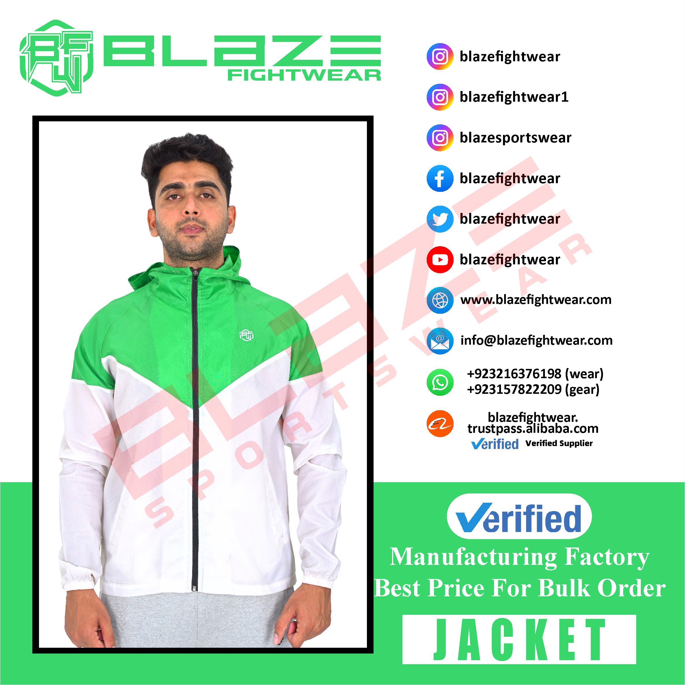 wholesale Design Windbreaker Jacket best for Outerwear looks good Coat style light weight - view 9