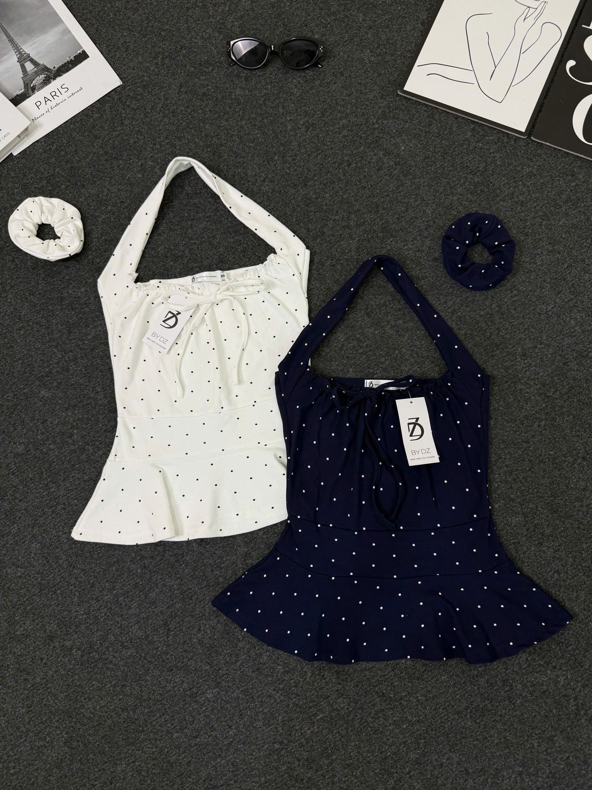 Polka Dot Halter Tops