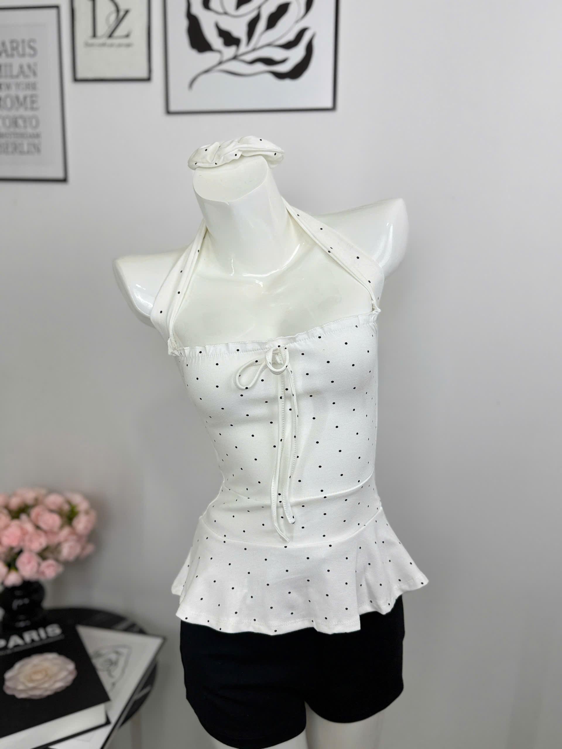 Polka Dot Halter Tops - view 2