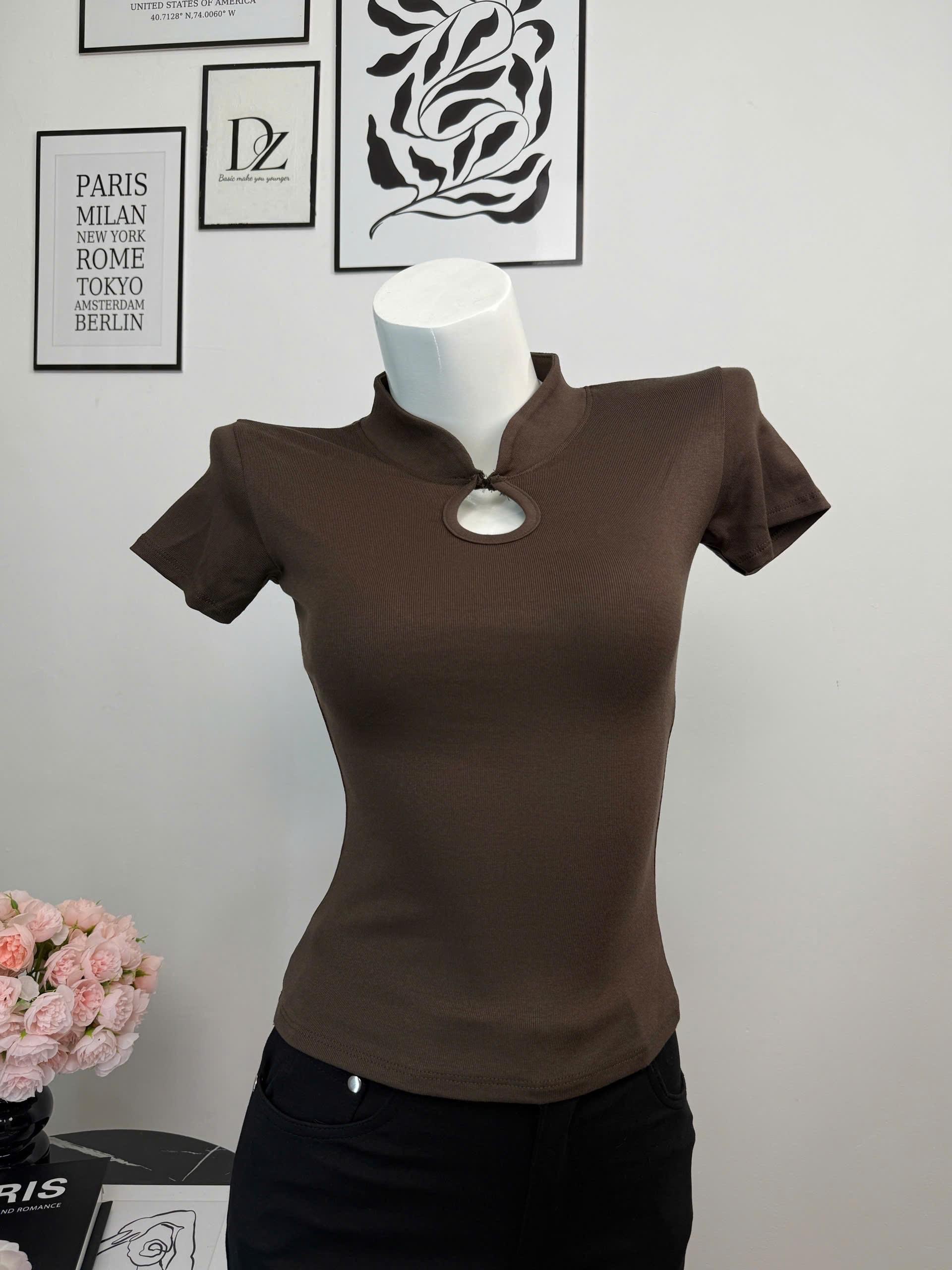Burgundy Short Sleeve Top - view 3