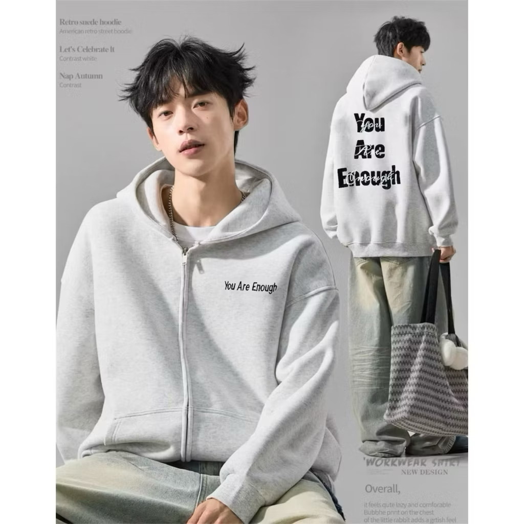 Stylish Black Zip-Up Sweatshirt - view 4