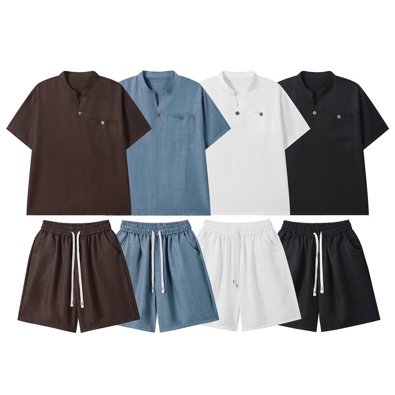 Men's Casual Shorts and T-Shirts Set