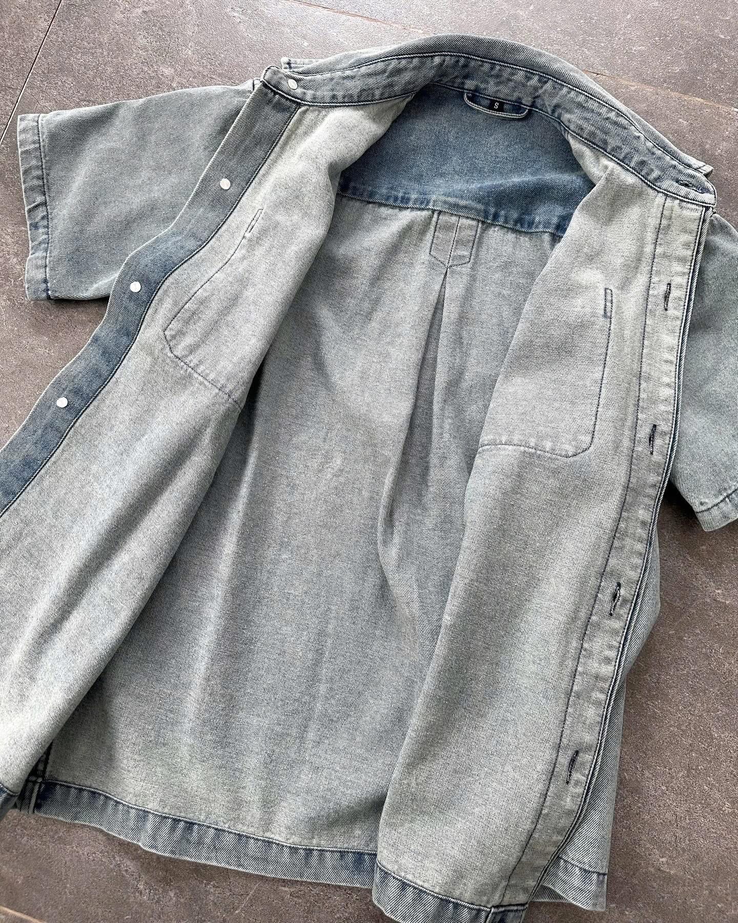 Denim Short Sleeve Shirts - view 2