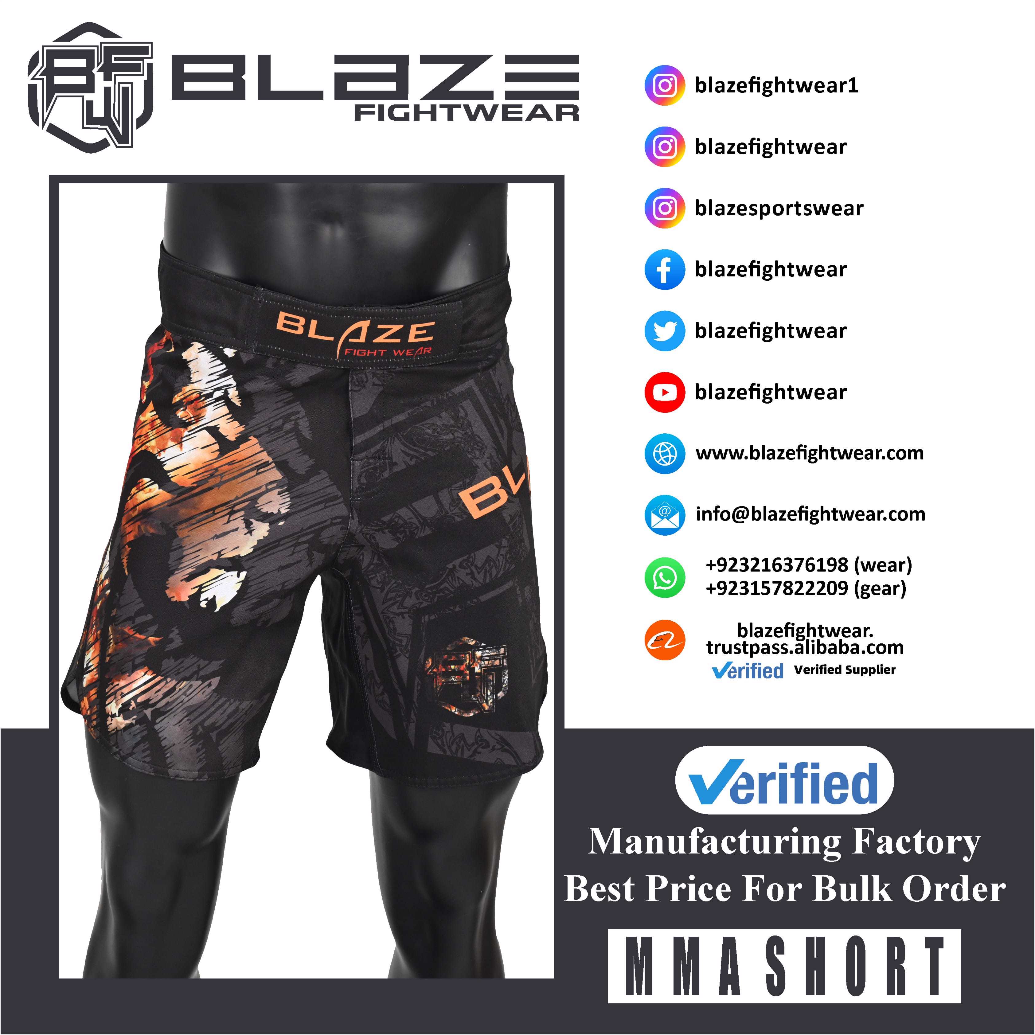 Custom light weight grappling short no gi training short  fight short - view 4