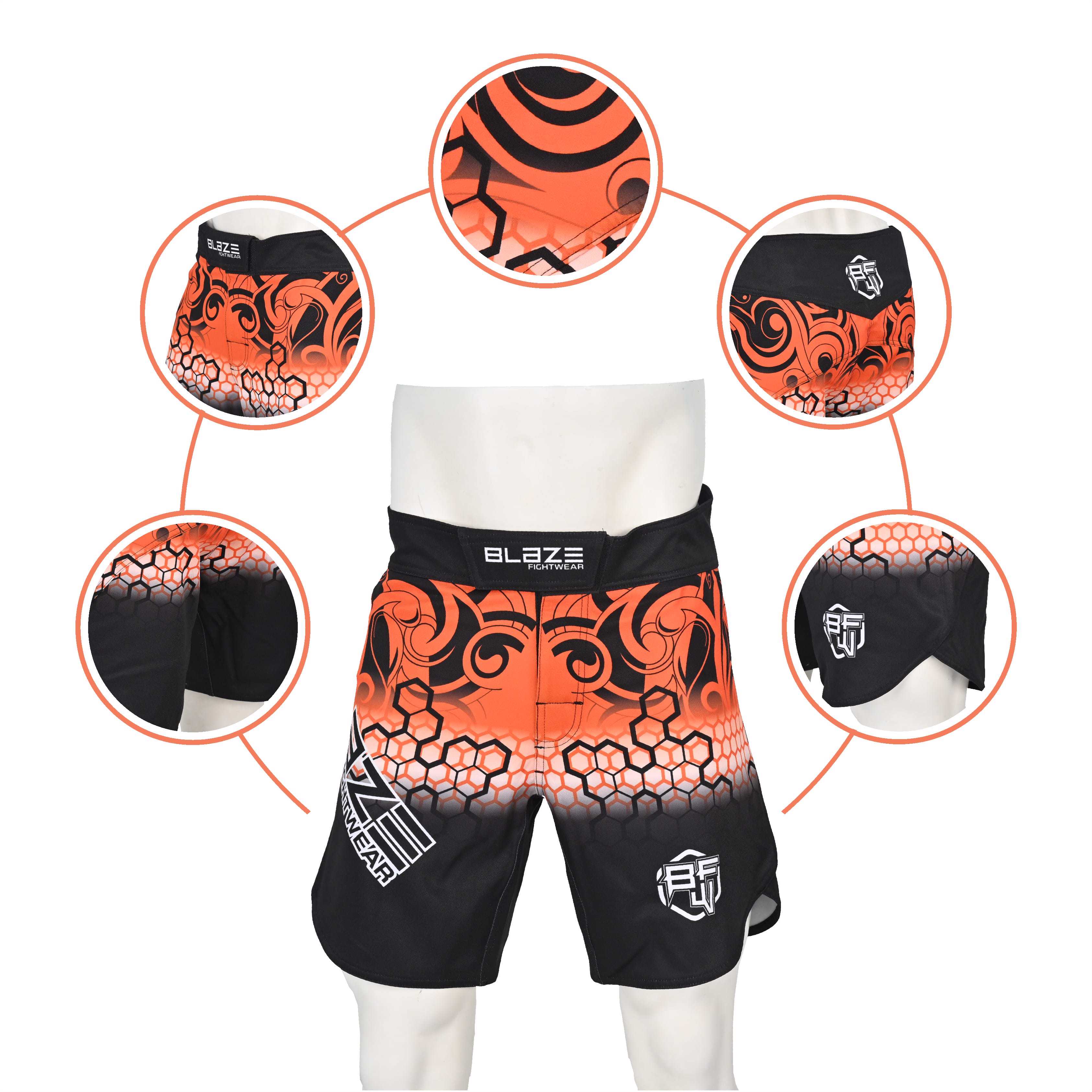custom  compression short running bjj workout short training and athlete short - view 5
