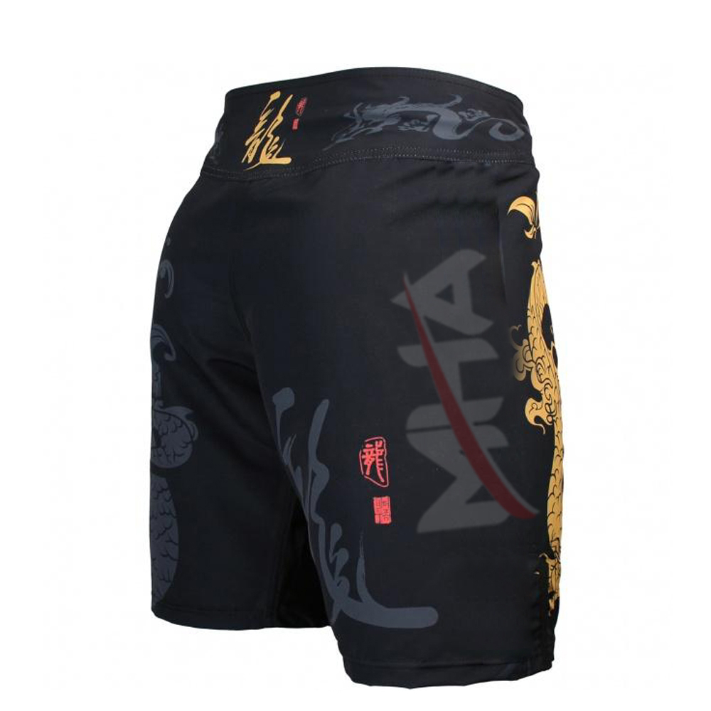 MHA Golden Dragon Mma Fight Shorts - view 6