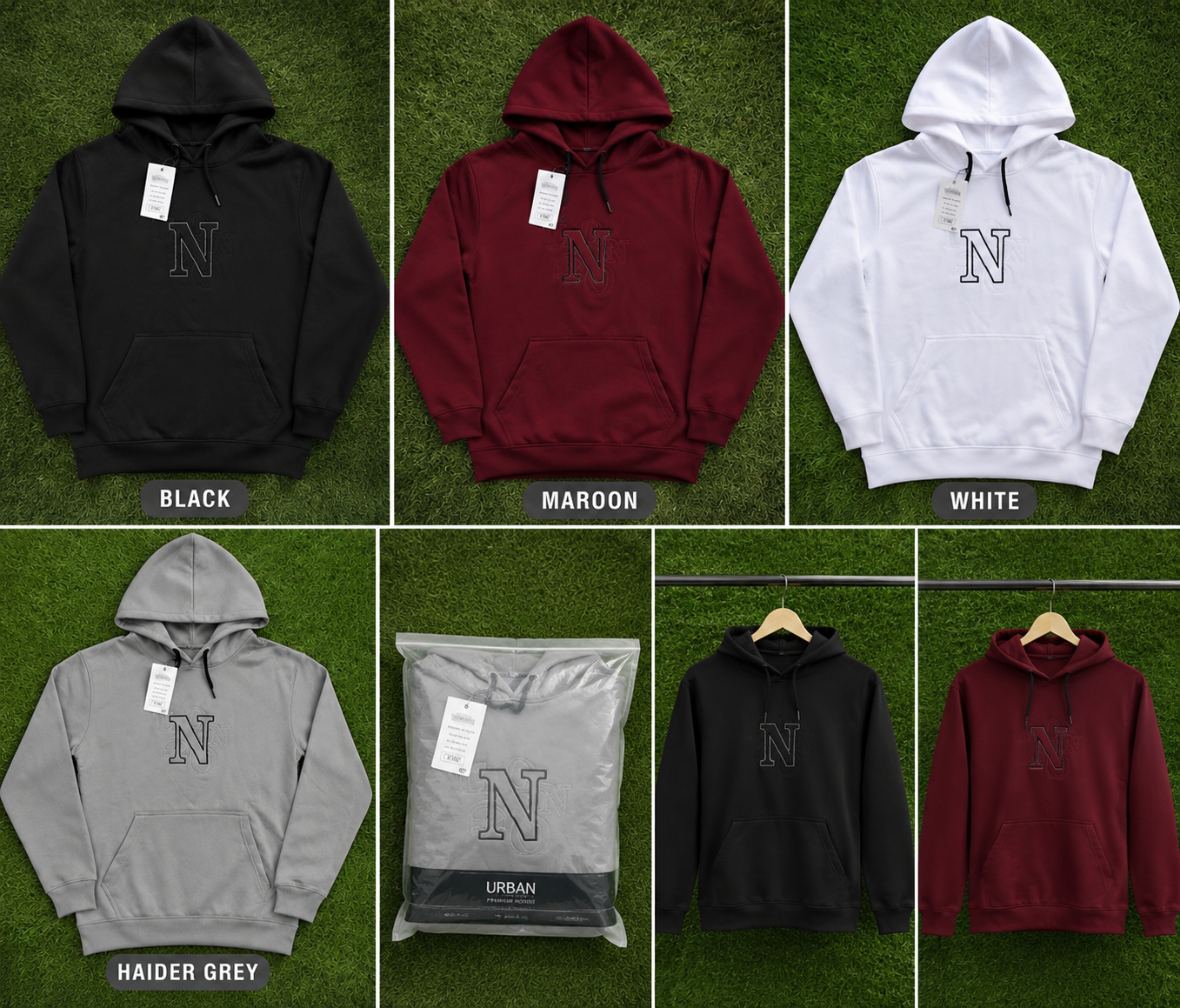 Custom Men's Embroidered Hoodie - Red Pullover