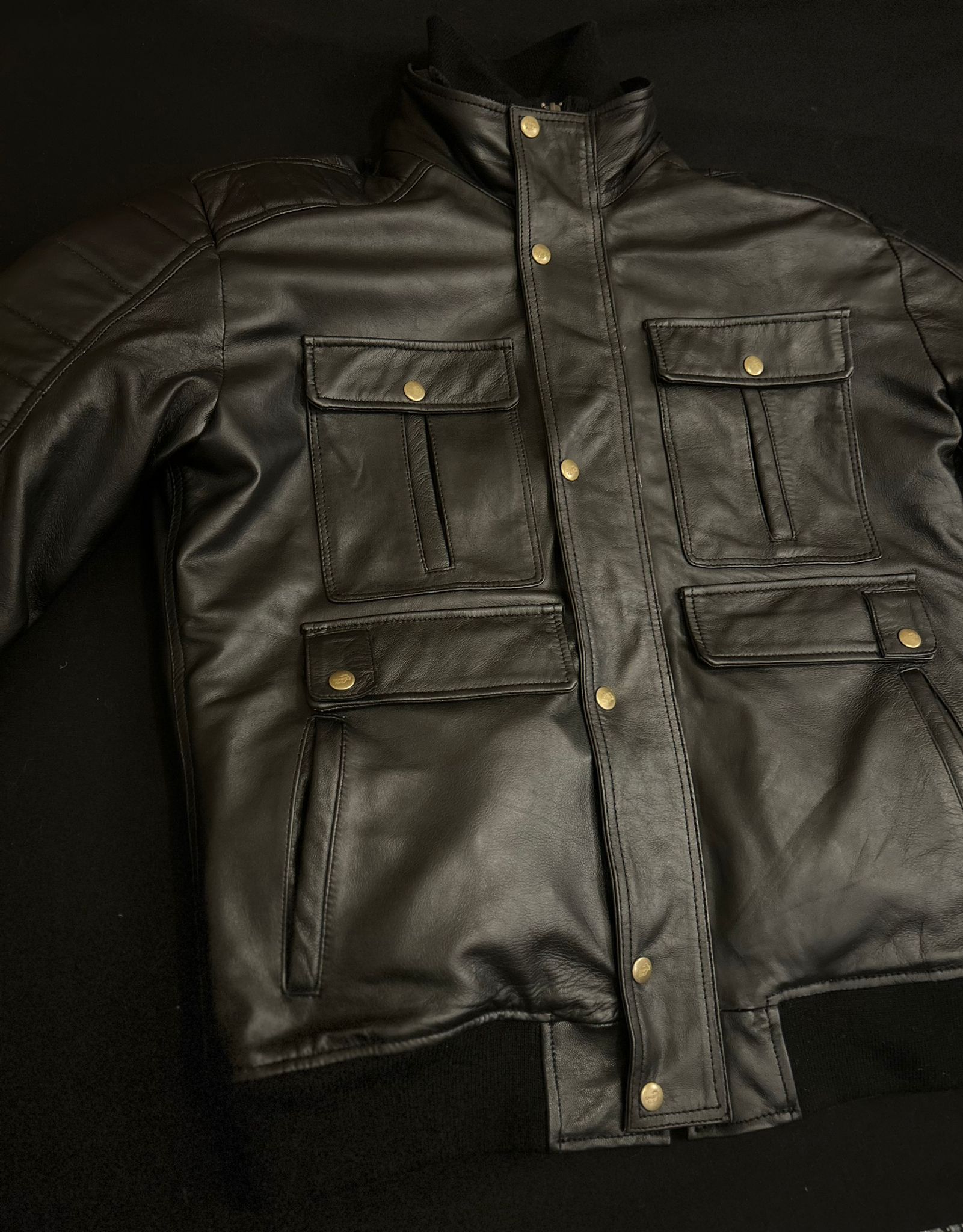  Men's Premium Black Leather Jacket
