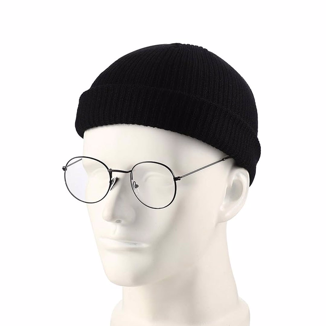 Customized SATINIOR Winter Trawler Beanie Hat Short Fisherman Knit Cuff Beanie Cap for Men  - view 7