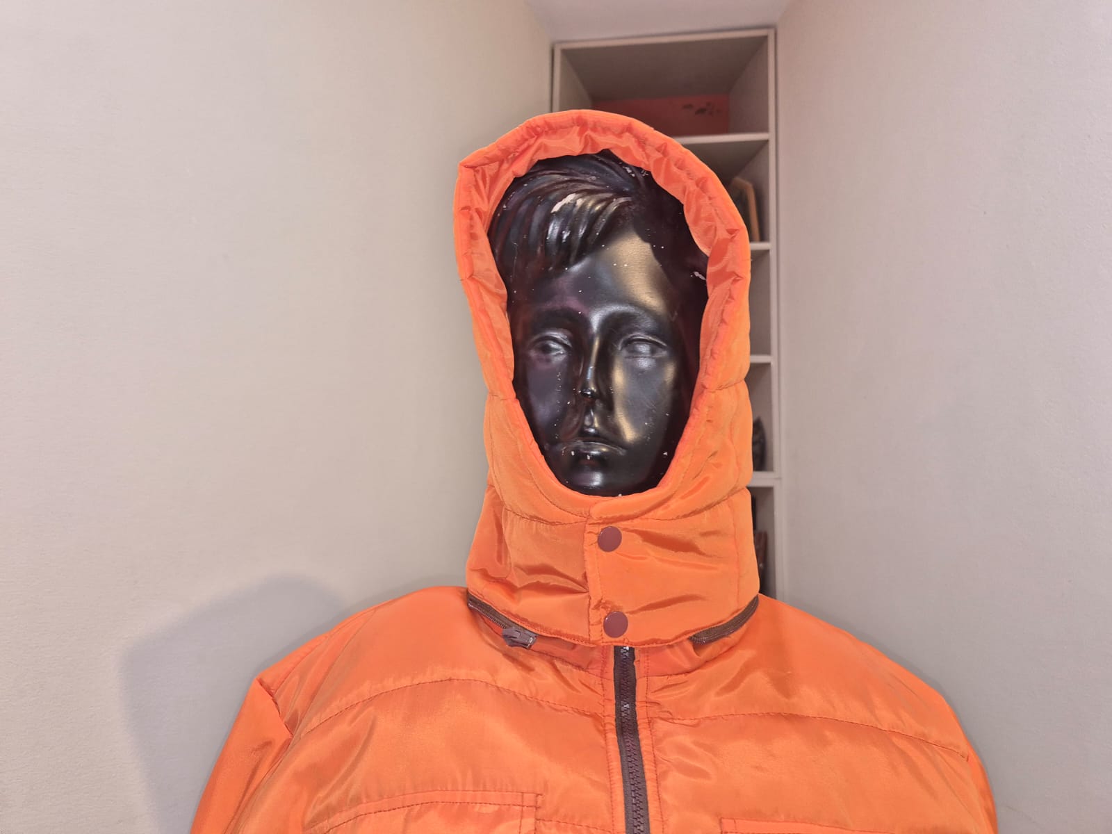 Men's Puffer Jacket Hooded With Zipper Closure - view 2