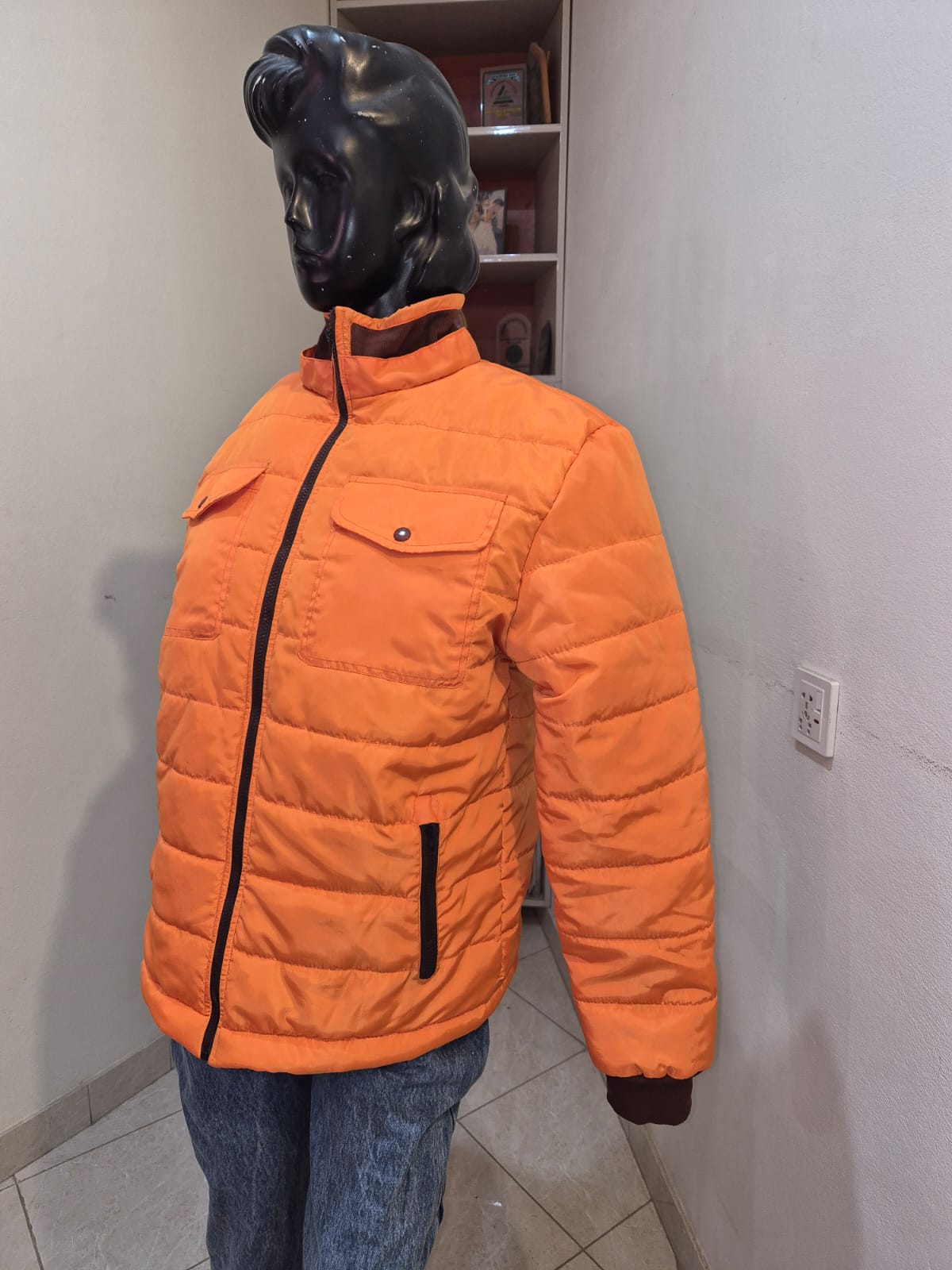 Men's Puffer Jacket Hooded With Zipper Closure - view 5