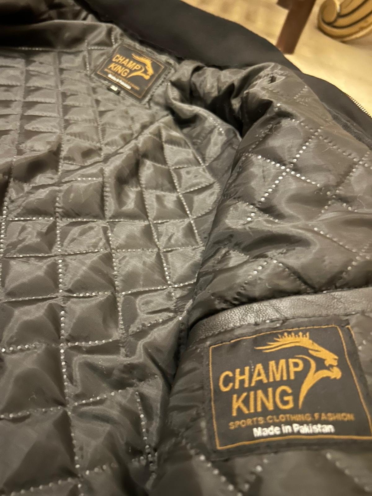 Men's Leather Jacket With Stand Collar - view 2
