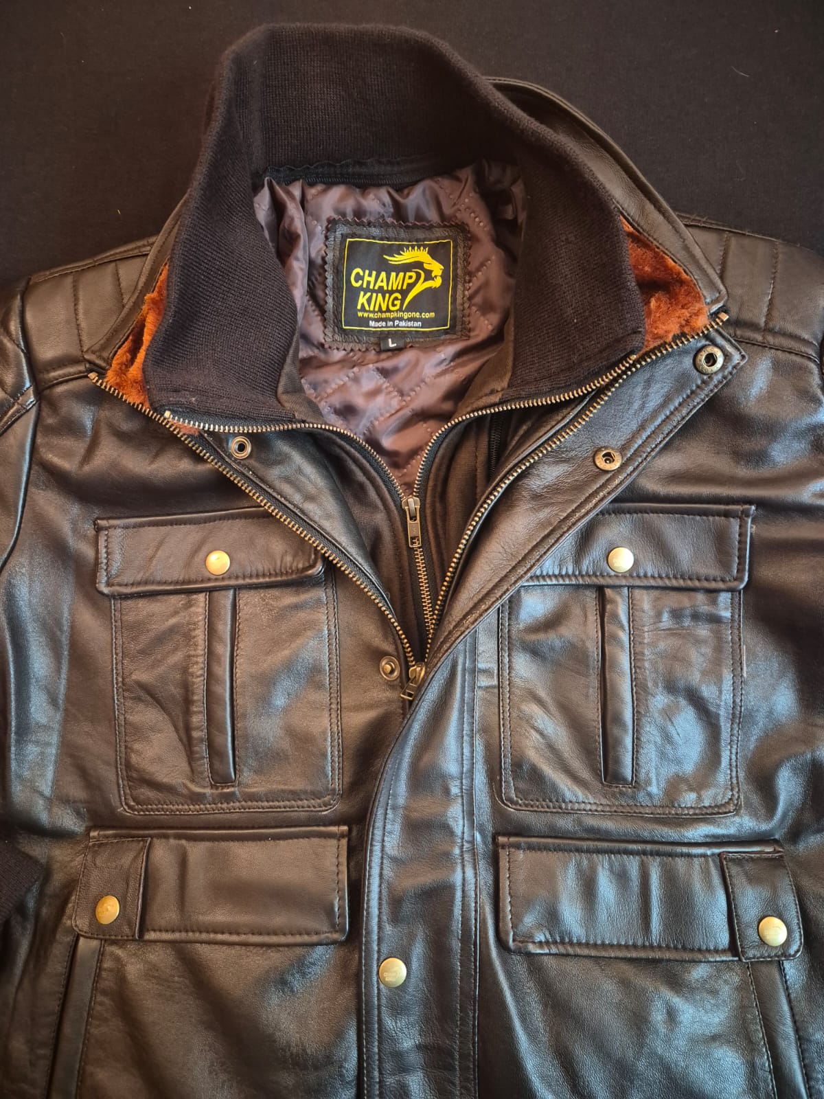 Men's Leather Jacket  - view 3