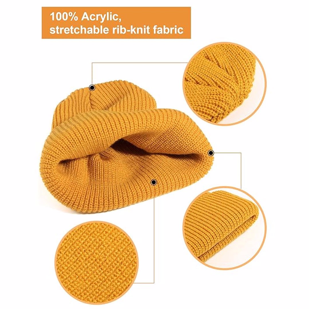 Knitted beanie hat for man Customized knit beanie hat for Women in 100% acrylic wool Knitted Beanie - view 7