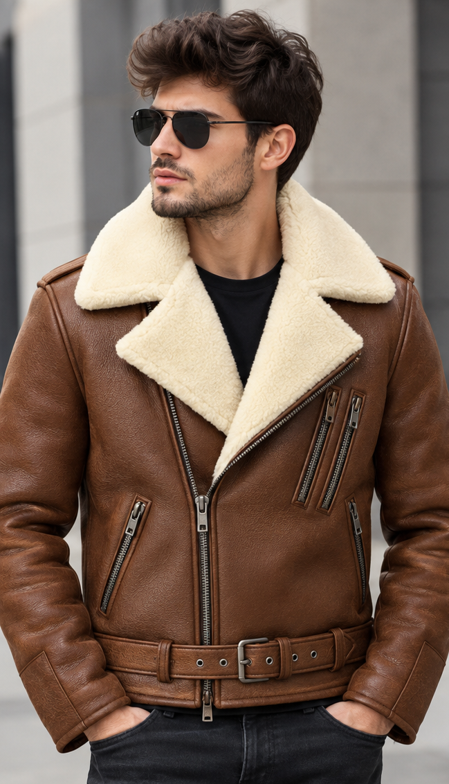 Premium Quality Leather Jacket For Men's - view 4