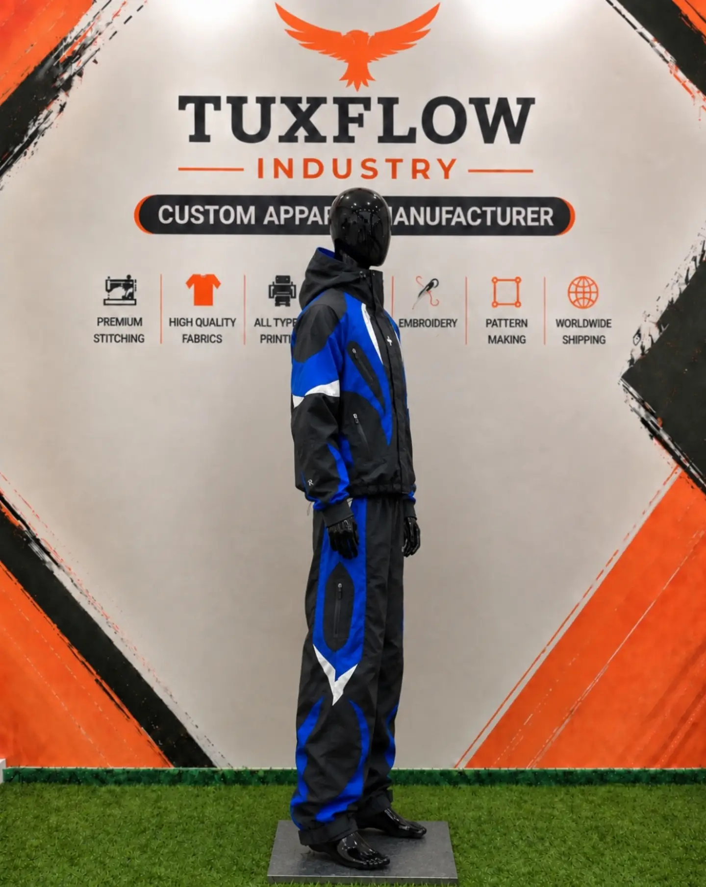 Custom Windbreaker Tracksuit Set – Private Label Apparel Manufacturer - view 3