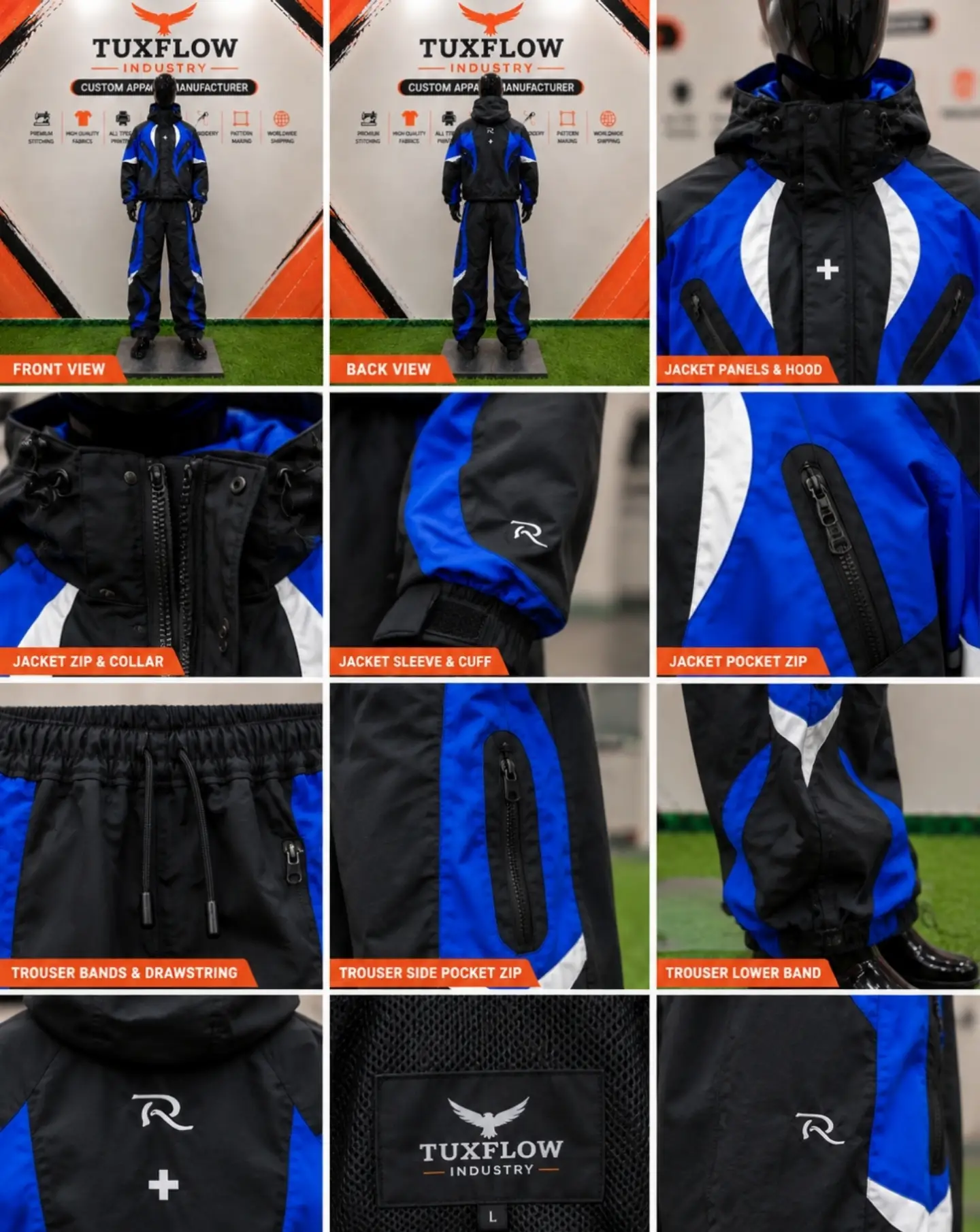 Custom Windbreaker Tracksuit Set – Private Label Apparel Manufacturer - view 4