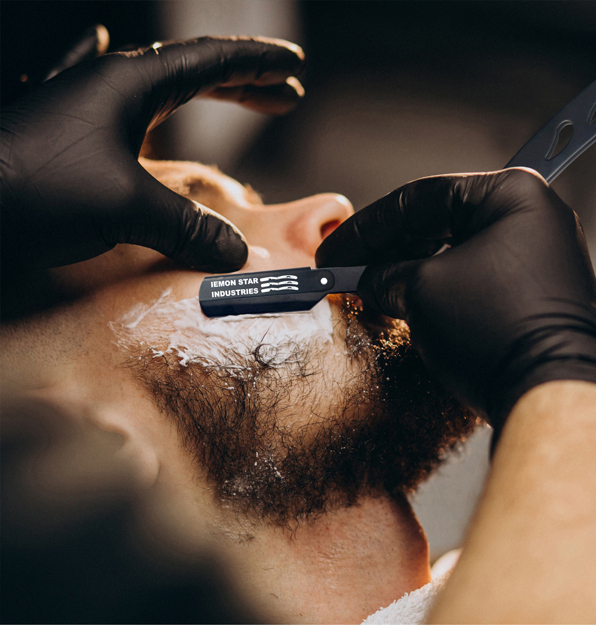 IEMON STAR INDUSTRIES Straight Razor with 10 Duble Edge 7o'clock Blades - Barber  Slide-out Razor. - view 6