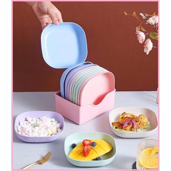10pcs Multi-function Eco-friendly Colored Plastic Bone Dish Household 6 Inch Small Plate Small Dish  - view 3