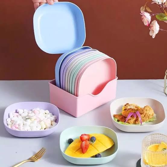 10pcs Multi-function Eco-friendly Colored Plastic Bone Dish Household 6 Inch Small Plate Small Dish  - view 6