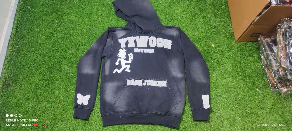 custom embroidered sublimation screen print hoodie sweatshirt zip up jacket kangaroo pocket - view 2