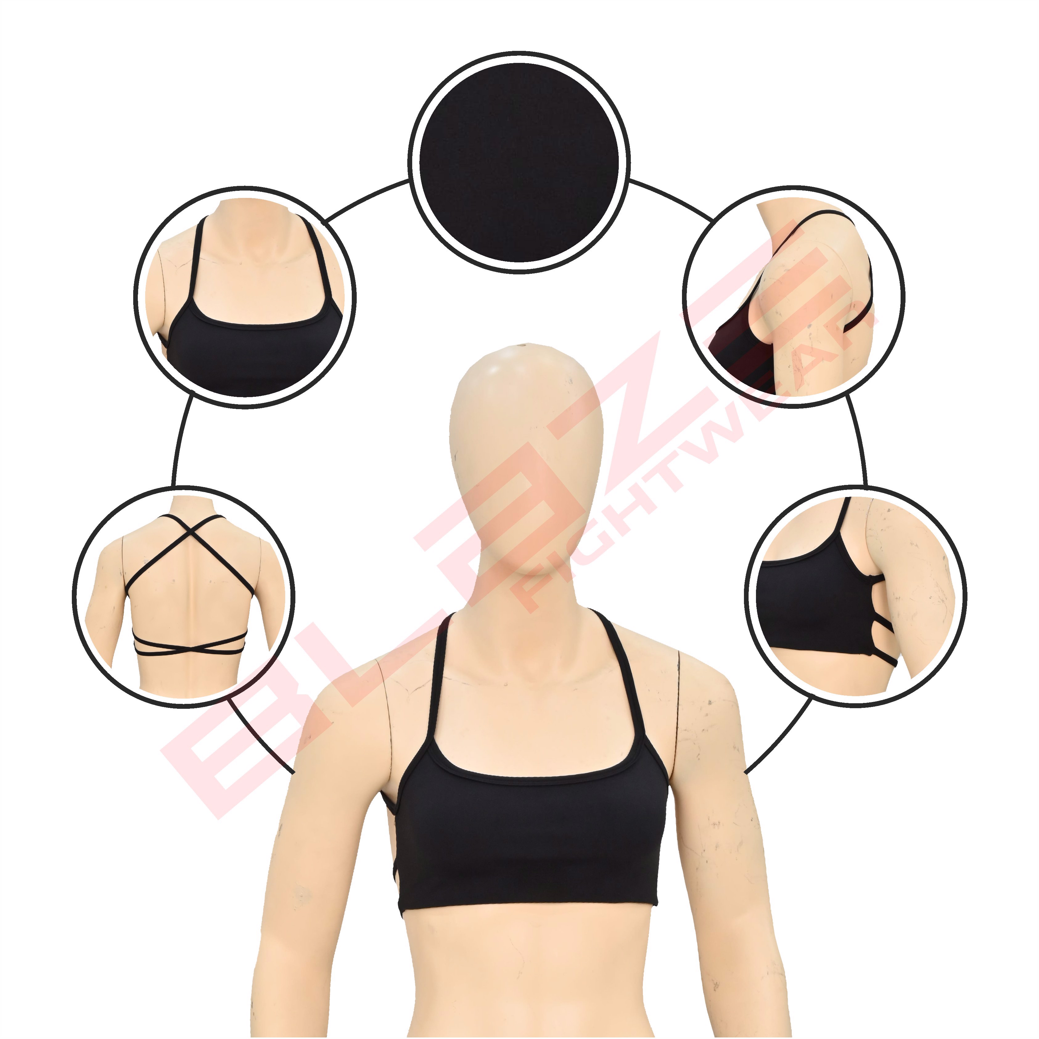 customized digital print sports bra workout fitness wear racerback sportsbra light weight breathable - view 6