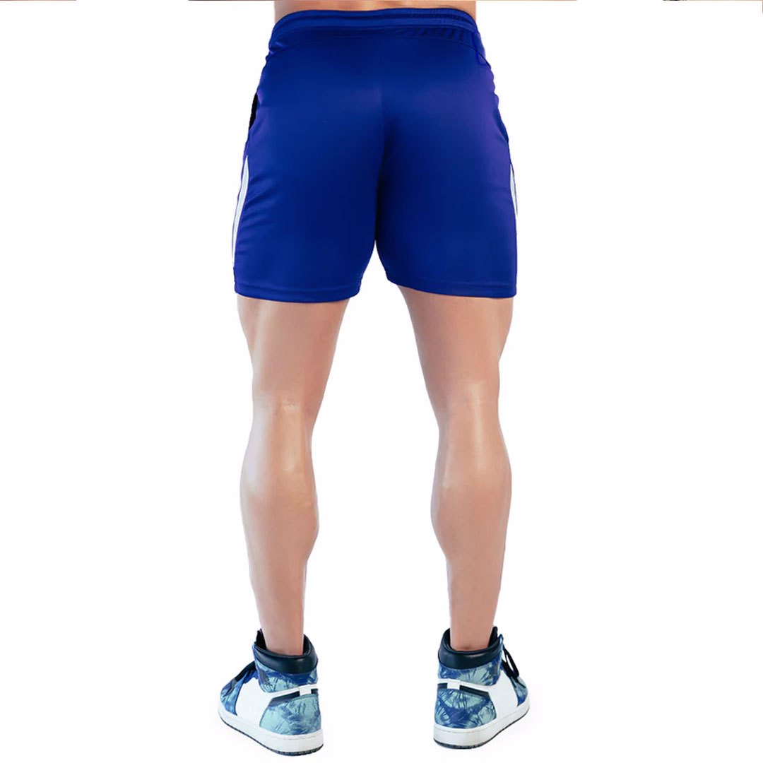 Proactive: Custom Logo Men's Interlock Gym Shorts Wholesale in 100% Polyester Interlock - view 2