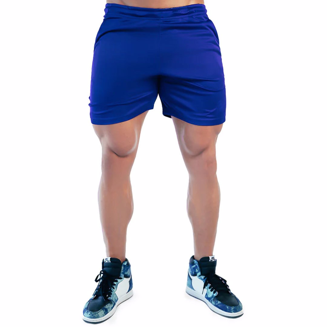 Proactive: Custom Logo Men's Interlock Gym Shorts Wholesale in 100% Polyester Interlock - view 3