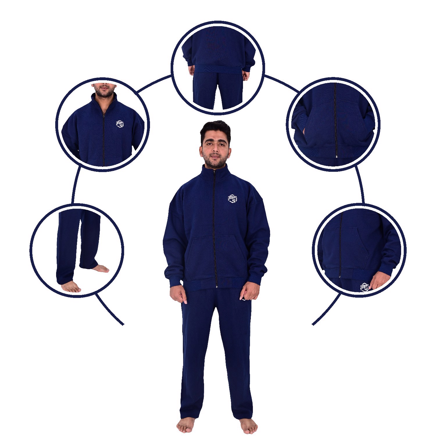 Custom Design Men's Long Sleeve Pullover Cotton Tracksuit Oversize Fashionable Blank Sweatshirt - view 5