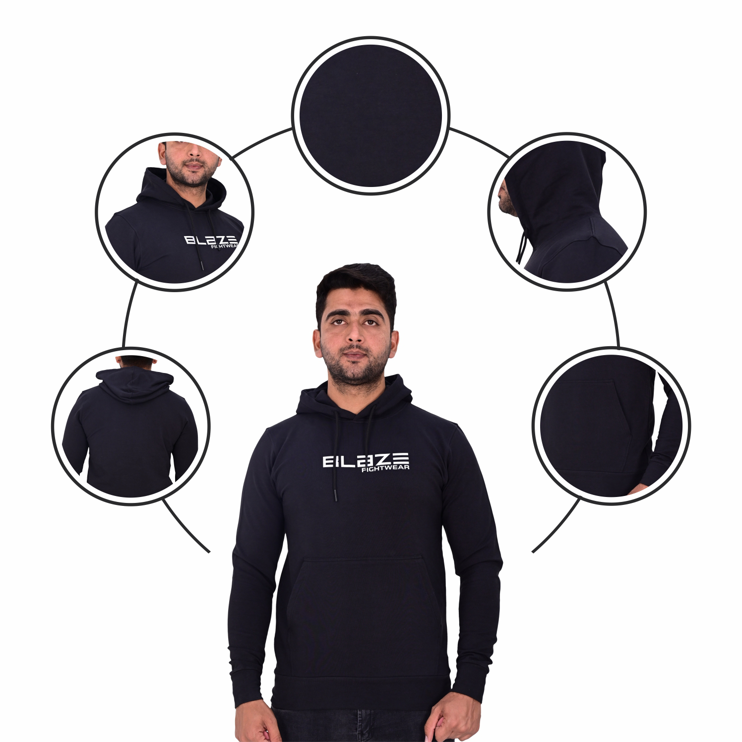 New Custom Design Logo Mens  Fashion Long Sleeve Blank Pullover Cotton Hoodie Quantity Print OEM  - view 20
