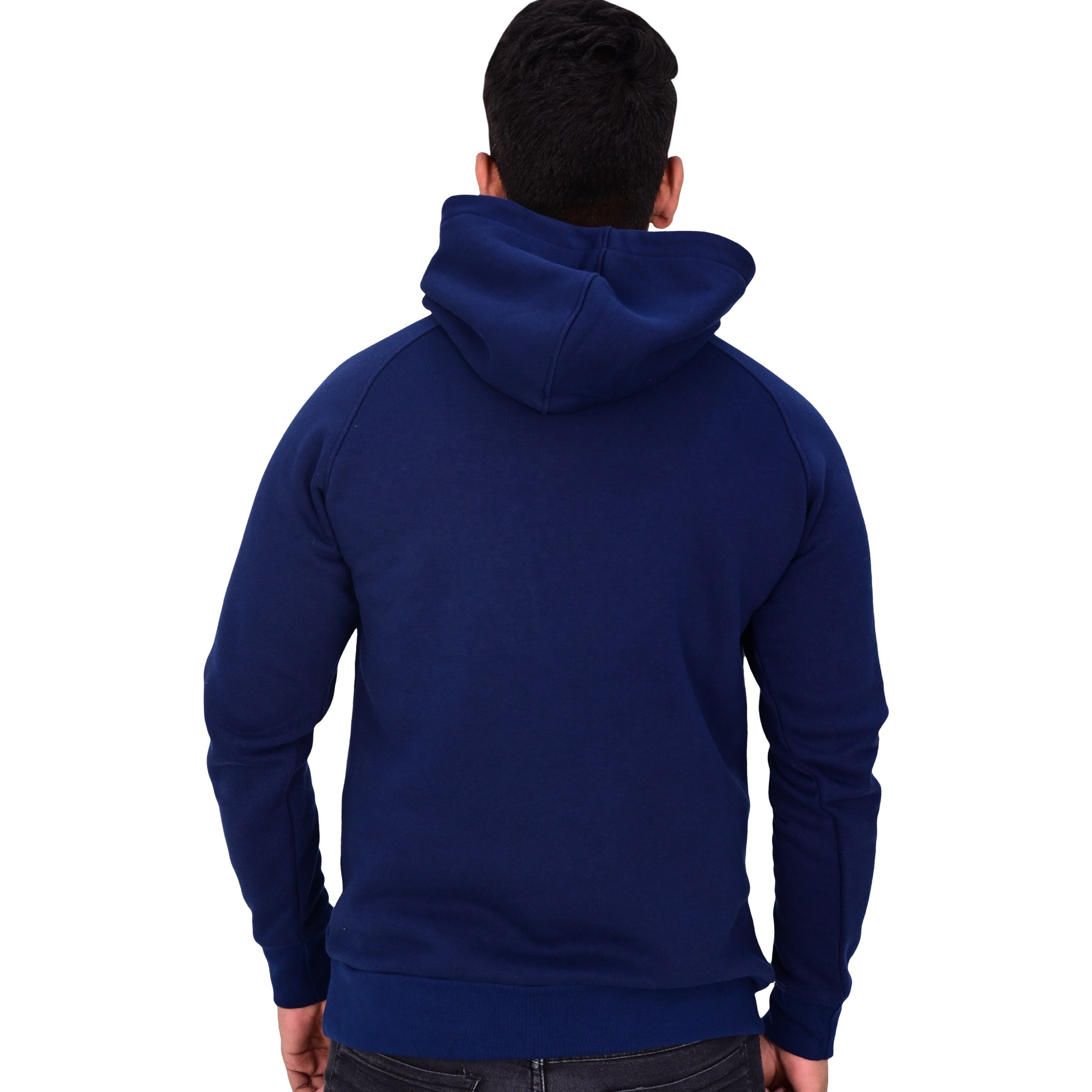New Custom Design Logo Mens navy Fashion Long Sleeve Blank Pullover Cotton Hoodie Quantity Print OEM - view 4