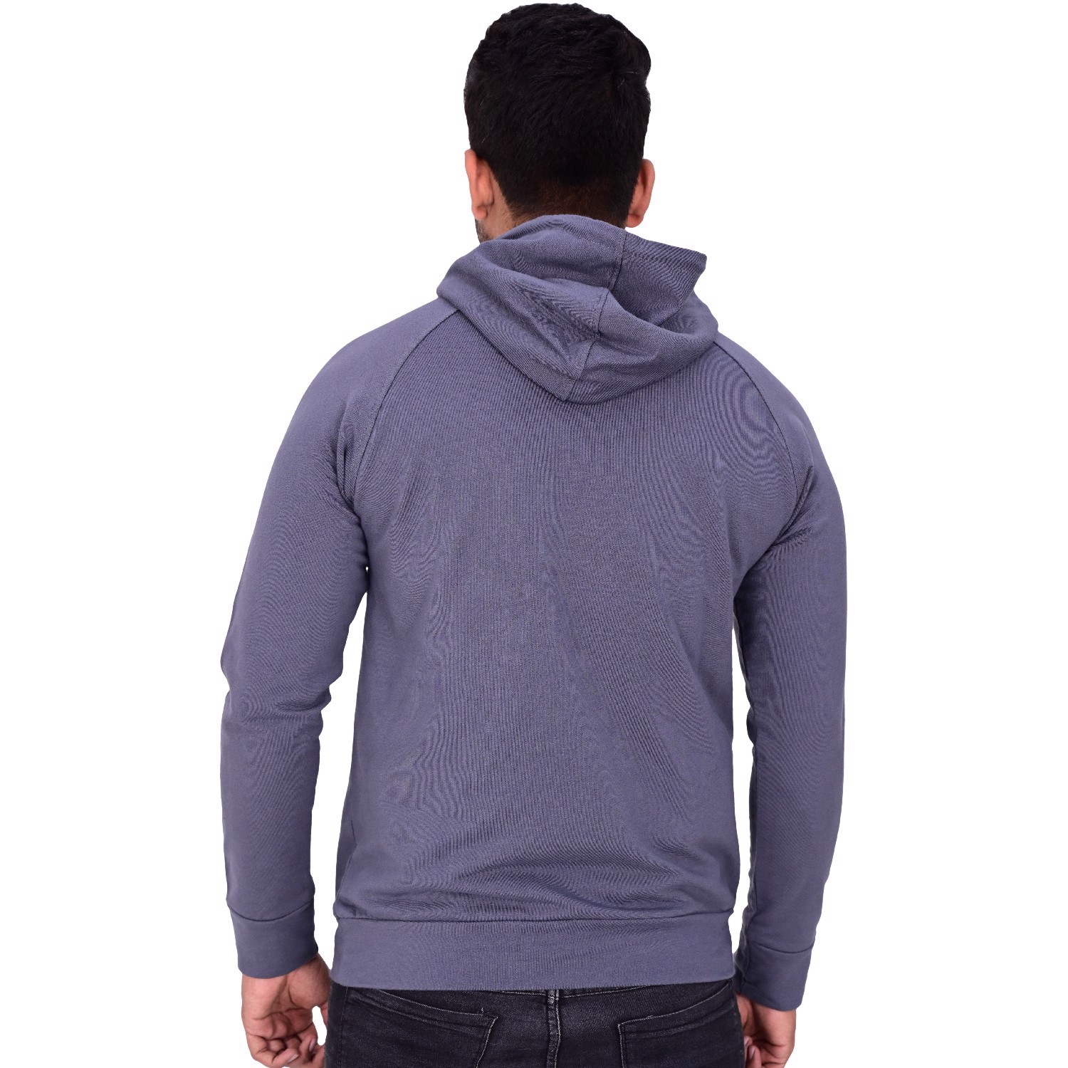 New Custom Design Logo Mens navy Fashion Long Sleeve Blank Pullover Cotton Hoodie Quantity Print OEM - view 5