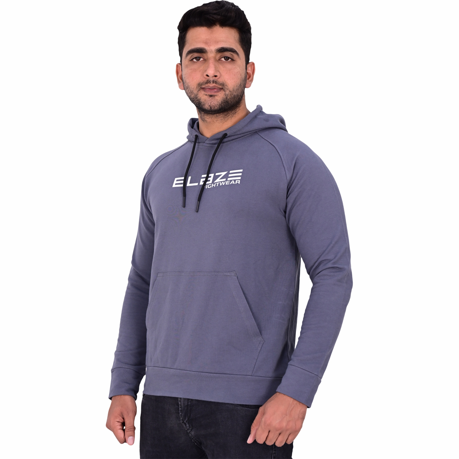 New Custom Design Logo Mens navy Fashion Long Sleeve Blank Pullover Cotton Hoodie Quantity Print OEM - view 8