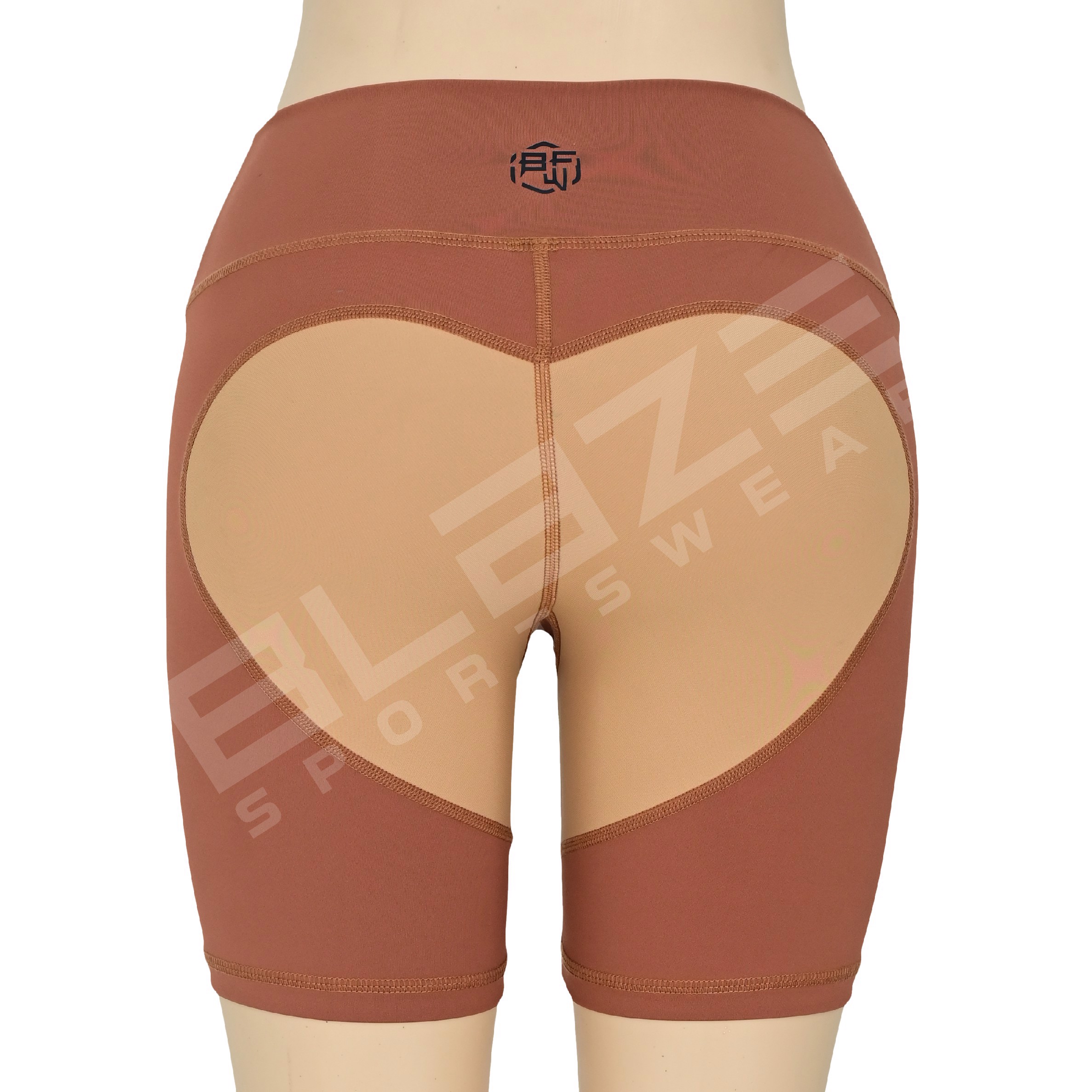 Tailored Elevated High Rise Yoga Booty Shorts Hot Pant Fitness Biker Beach Gym Leggings in Plus Size - view 3