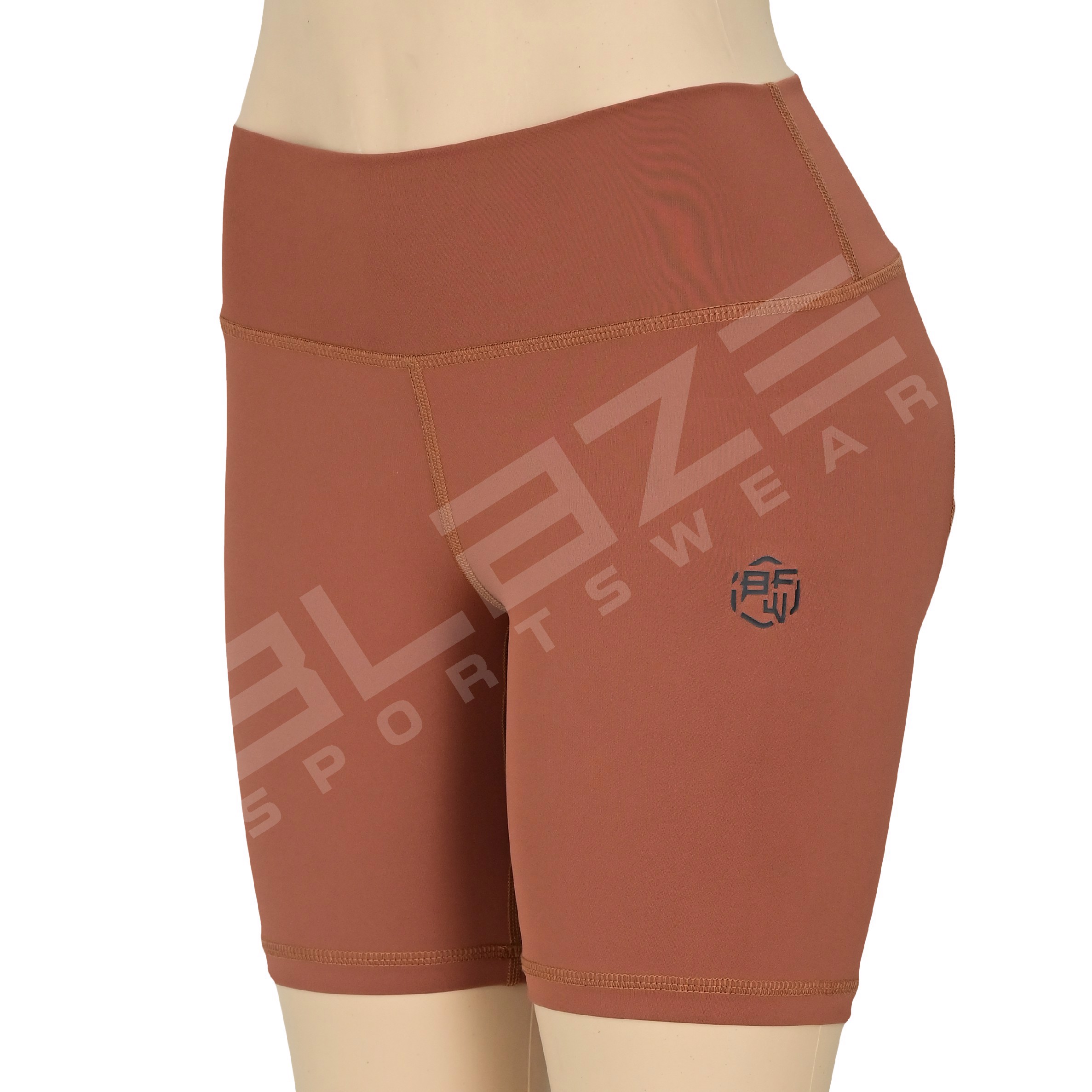 Tailored Elevated High Rise Yoga Booty Shorts Hot Pant Fitness Biker Beach Gym Leggings in Plus Size - view 4
